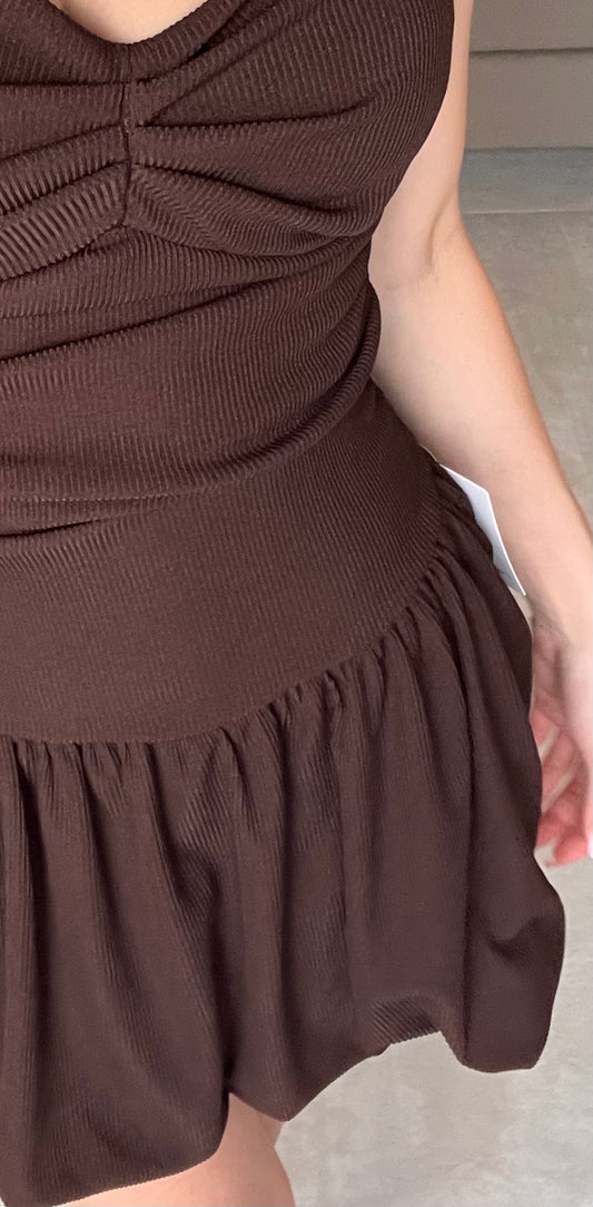 Abito a costine Caffè